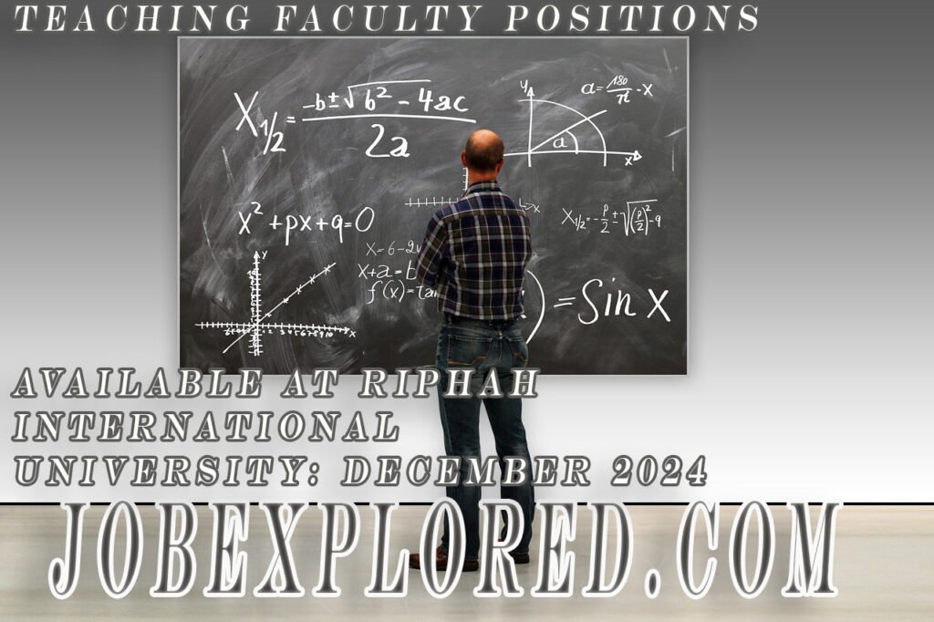 Teaching Faculty Positions Available at Riphah International University: December 2024 picture