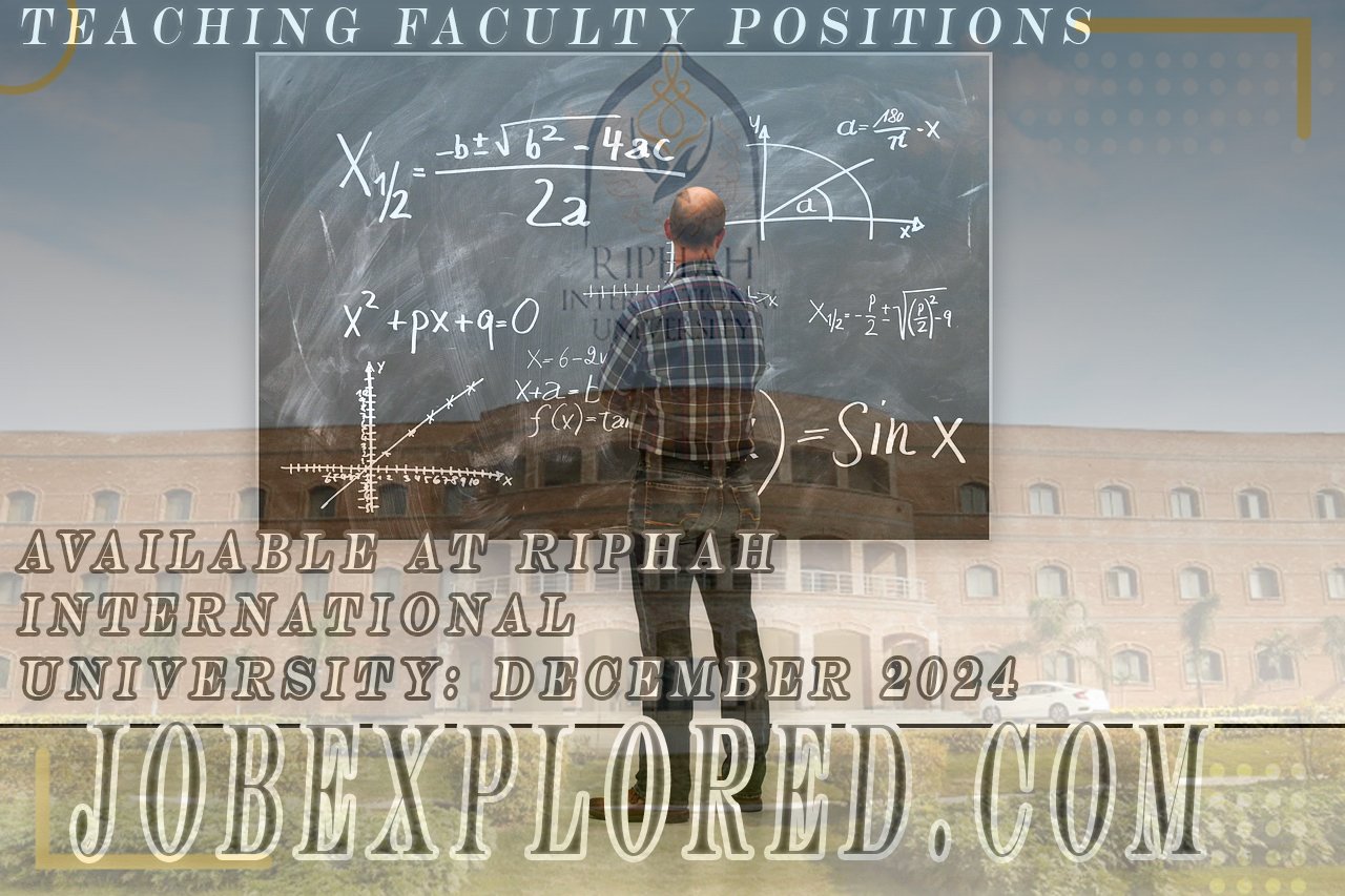 Teaching Faculty Positions Available at Riphah International University: December 2024 picture